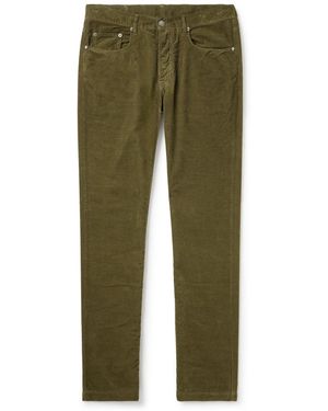 Massimo Alba Slim-Fit Straight-Leg Cotton-Corduroy Pants - Green