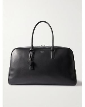 Tom Ford Weekender aus Leder mit Logoprint - Schwarz