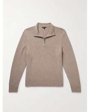 James Perse Cashmere Half-Zip Sweater - Natural