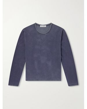 Our Legacy Double Lock Brushed Cotton-Jersey Sweatshirt - Blue