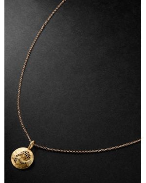 Elhanati Star Sign Pisces Diamond Pendant Necklace - Black