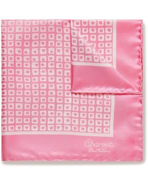 Charvet Printed Silk-Twill Pocket Square - Pink