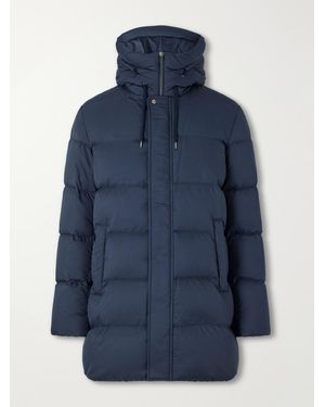 Herno Arendelle Quilted Shell Hooded Down Jacket - Blue