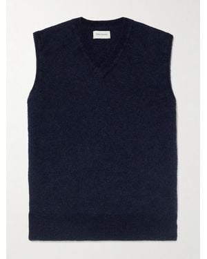 Oliver Spencer Graves Knitted Jumper Vest - Blue