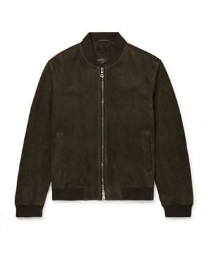 MR P. Suede Bomber Jacket - Green