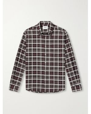 NN07 Deon 50037 Checked Woven Organic Cotton Shirt - Brown