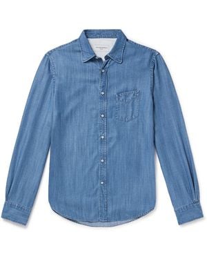 Officine Generale Slim-Fit Lyocell-Chambray Shirt - Blue