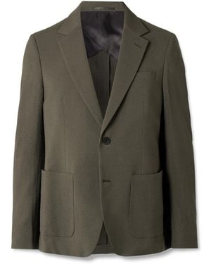 MR P. Wool-Blend Seersucker Suit Jacket - Green