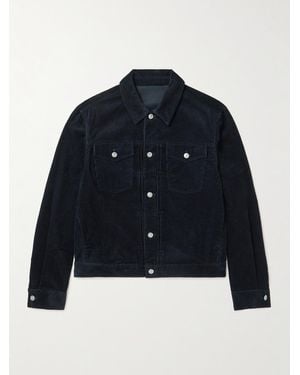 MR P. Cotton-Corduroy Trucker Jacket - Blue