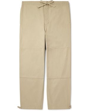 Visvim Sharma Straight-leg Cotton-twill Drawstring Chinos - Natural