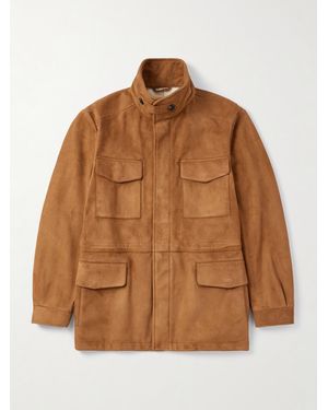 Loro Piana Suede Field Jacket - Brown