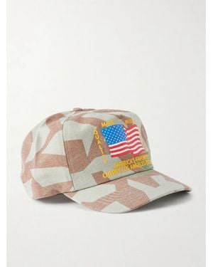 CHERRY LA America's Favorite Logo-Embroidered Printed Cotton Cap - Brown