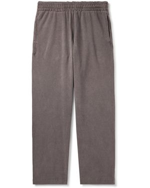 Remi Relief Straight-leg Cotton-jersey Sweatpants - Gray