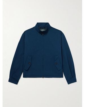 FRIZMWORKS Buddy Cropped Cotton-blend Twill Harrington Jacket - Blue