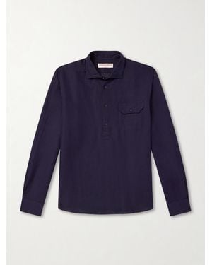 Orlebar Brown Cesare Linen And Cotton-blend Shirt - Blue