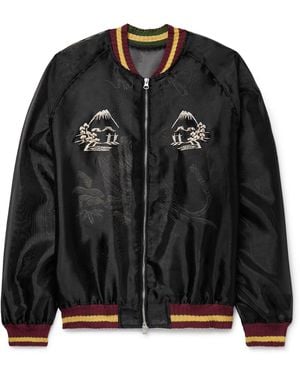 Kapital Souvenir Embroidered Organza Bomber Jacket - Black