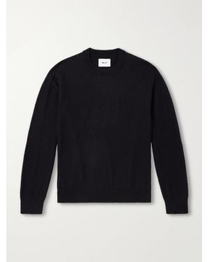 NN07 Jasper 60062 Felted Wool Sweater - Blue