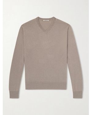 AURALEE Cashmere And Silk-Blend Jumper - White