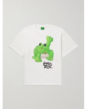 Small Talk Logo-print Cotton-blend Jersey T-shirt - Green