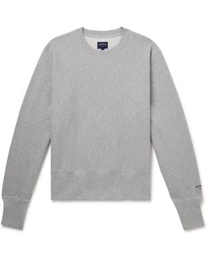 Noah Logo-Embroidered Cotton-Jersey Sweatshirt - Gray