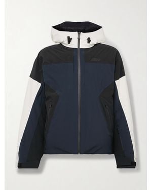 Aztech Mountain Extreme Colour-block Hooded Down Ski Jacket - Blue
