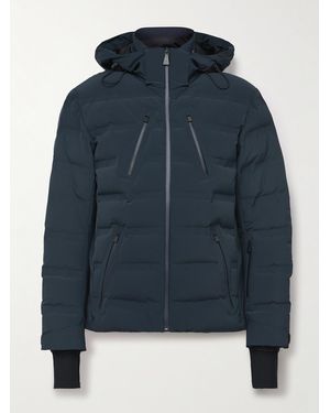 Aztech Mountain Nuke Suit Quilted Hooded Down Ski Jacket - Blue