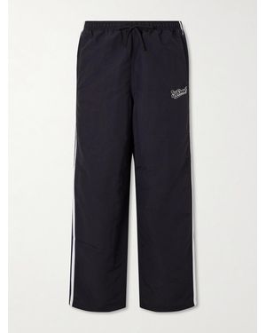 Aimé Leon Dore Straight-Leg Logo-Embroidered Striped Shell Joggers - Blue