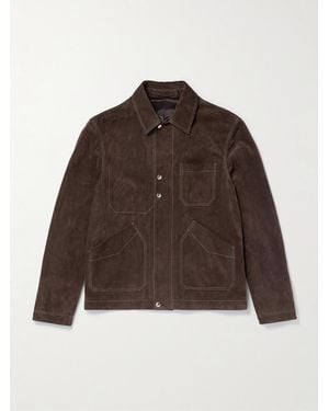 MR P. Crosta Suede Chore Jacket - Brown