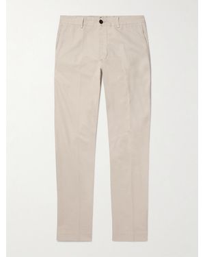 Sid Mashburn Field Slim-Fit Tapered Garment-Dyed Cotton-Twill Trousers - Natural