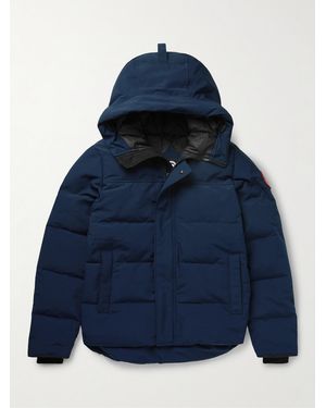 Canada Goose Macmillan Logo-Appliquéd Quilted Shell Hooded Down Parka - Blue