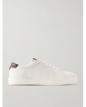 Berluti Logo-Embossed Leather Trainers - Natural