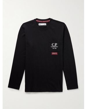 adidas Originals C.P. Company Spezial Logo-Appliquéd Printed Organic Cotton-Jersey T-Shirt - Black