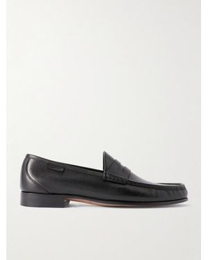 Tom Ford York Pennyloafers aus vollnarbigem Leder - Schwarz