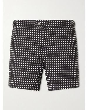 Tom Ford Straight-Leg Short-Length Polka-Dot Swim Shorts - Black