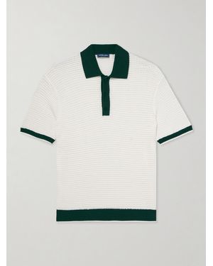 Frescobol Carioca Vidal Open-knit Cotton Polo Shirt - White