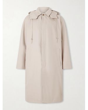 De Bonne Facture Grandad Giant Mac Cotton Coat - Natural