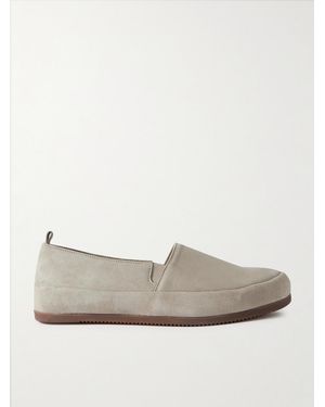 Mulo Suede Loafers - White