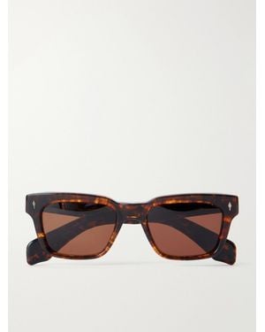 Jacques Marie Mage Molino Rectangular-Frame Acetate Sunglasses - Multicolour