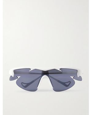 District Vision Post Archive Faction Junya Racer D-Frame Polycarbonate And Titanium Sunglasses - Blue