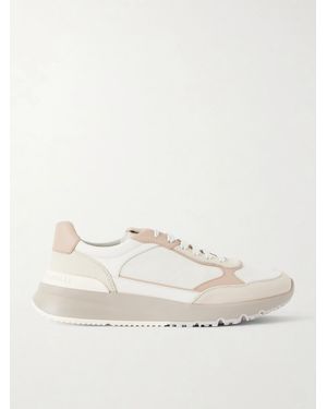 Brunello Cucinelli Leather And Suede Trainers - Natural