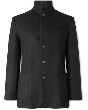 Saman Amel Nehru Wool Jacket - Black
