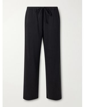 Second Layer Team Straight-Leg Drawstring Lyocell-Twill Pants - Blue