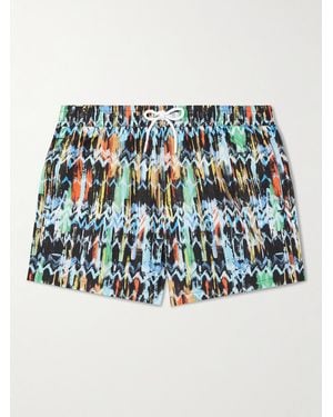 Missoni Straight-Leg Mid-Length Printed Swim Shorts - Blue