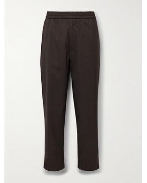 Officine Generale Walter Straight-Leg Virgin Wool-Blend Suit Trousers - Grey