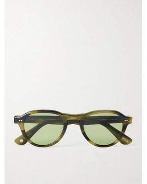 Garrett Leight Mcnally Oval-Frame Acetate Sunglasses - Green