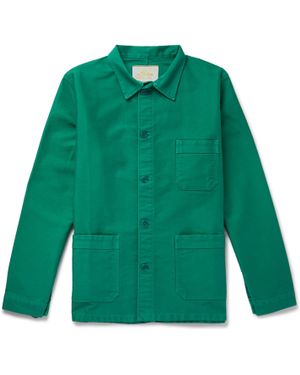 Le Mont St Michel Cotton-moleskin Chore Jacket - Green