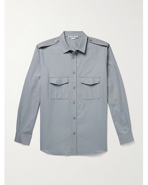 Acne Studios Sarman Striped Cotton-twill Shirt - Blue