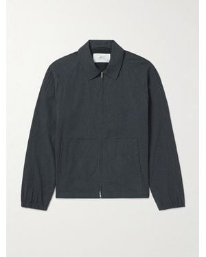 MR P. Golf Gingham Seersucker Blouson Jacket - Blue