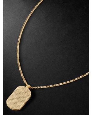 PATTARAPHAN Anhängerkette aus 14 Karat Gold mit Diamanten - Schwarz