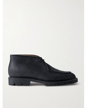 Majordome M69 Waxed-suede Chukka Boots - Black